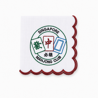 Singapore Mahjong Club Cocktail Napkins - Set of Four