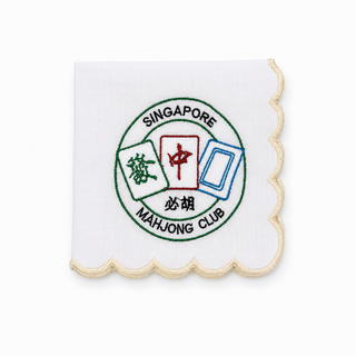 Singapore Mahjong Club Cocktail Napkins - Set of Four