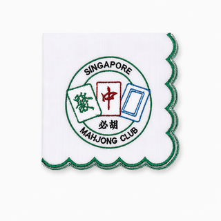 Singapore Mahjong Club Cocktail Napkins - Set of Four