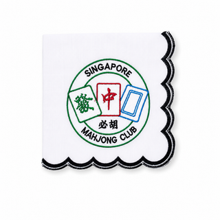 Singapore Mahjong Club Cocktail Napkins - Set of Four