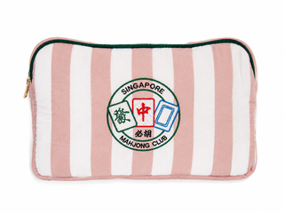 Singapore Mahjong Club Quilted Cotton Pouch