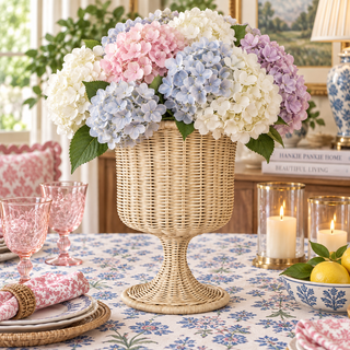 The Palm House Woven Pedestal Vase