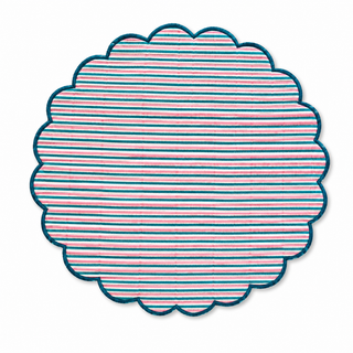 Blockprint Fabric Scalloped Placemats - Set of 4