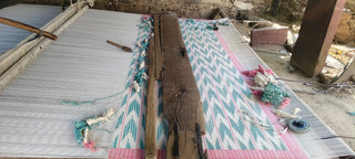 Rose and Sage Ikat Dhurrie Rug