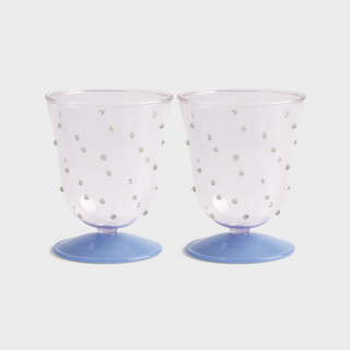 Dot Coloured Water Glasses - Set of 2