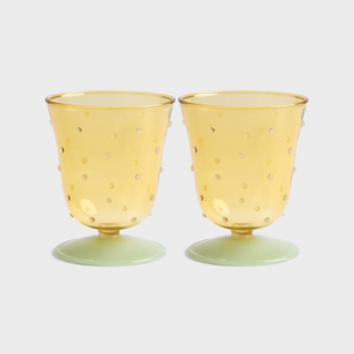 Dot Coloured Water Glasses - Set of 2