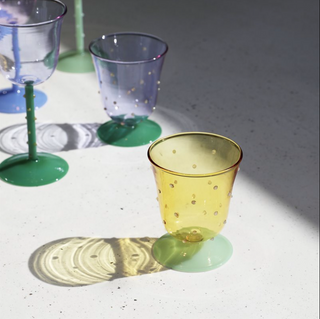 Dot Coloured Water Glasses - Set of 2