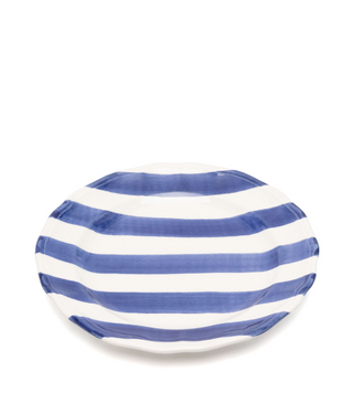 Striped Ceramic Plates - Set of 2