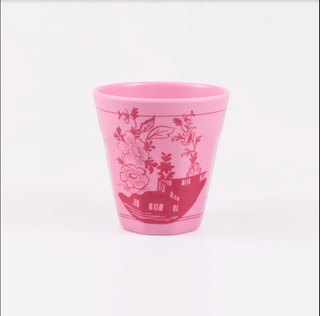Pink Vintage Botanical Reusable Cups - Set of 4