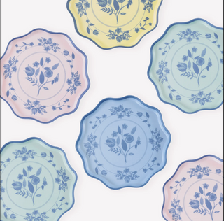 Vintage Botanical Reusable Small Plates - Set of 4
