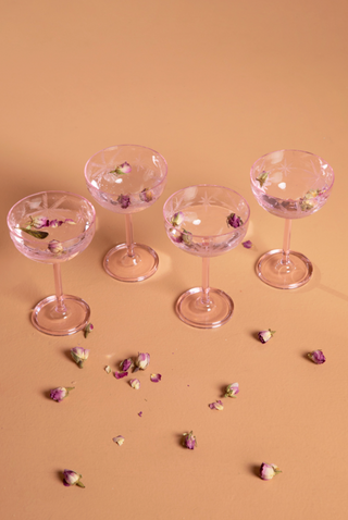 Nakshatra Rose Coupes - Set of Four
