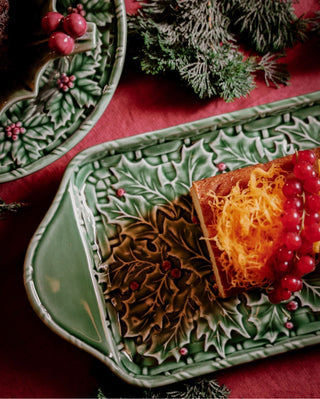 bordallo holly cake platter