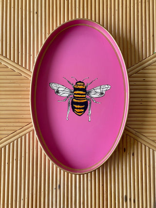 pink bee tray