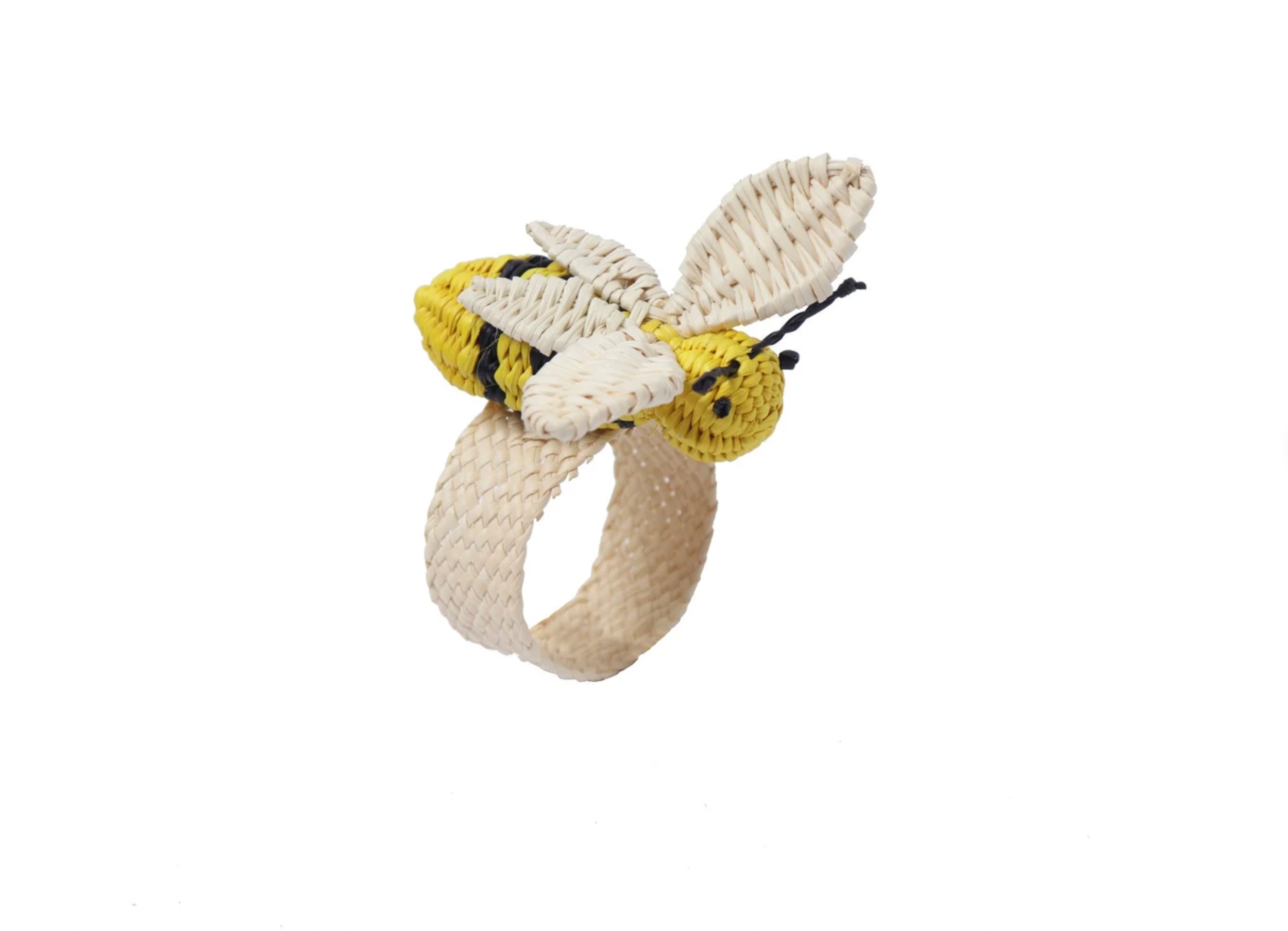 Bumble Bee Bee Napkin Holder Natural Rattan Bumble Bee Napkin Ring