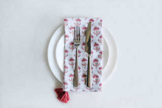 Tea Party - Set of 8 Tasselled Napkins